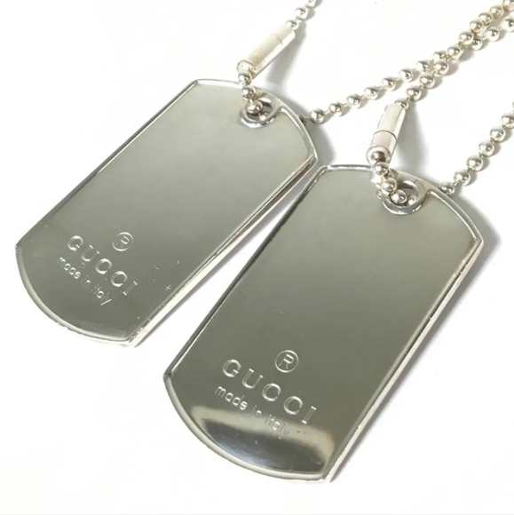 SALE 💥☀️🔆 GUCCI DOG TAGS Necklace (Two tags included) - Picture 3 of 4
